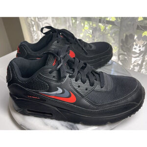 NIKE AIR MAX 90 GS Youth Boys Black/Habanero DX9272-001 Size 5.5 Y